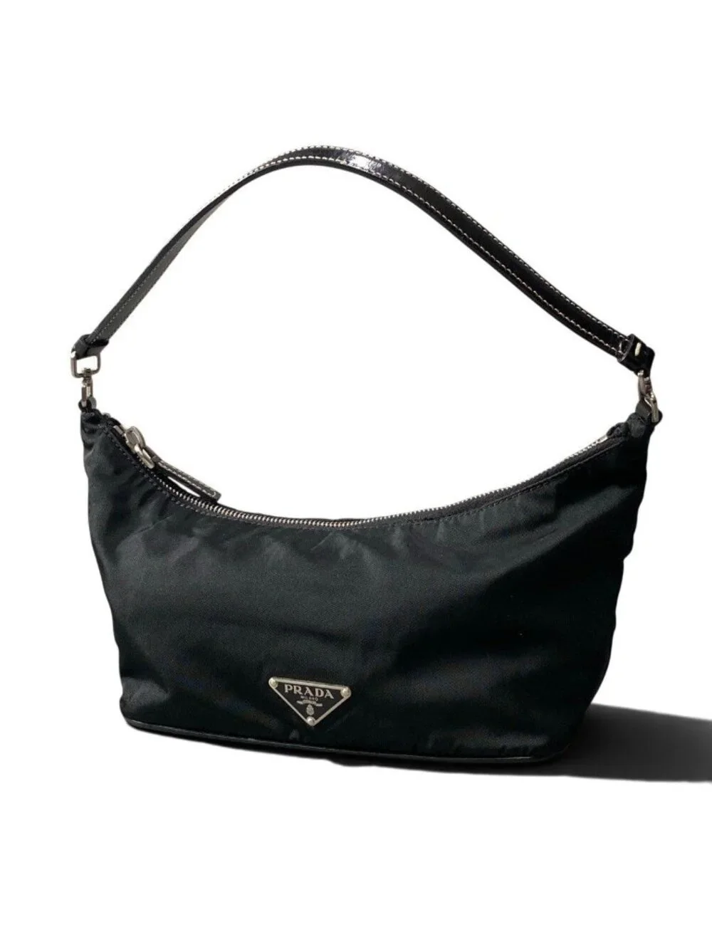 Prada Pouch Handbag Nylon Black